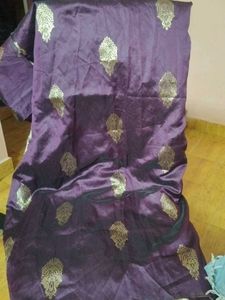 Elegant Purple &amp; Silver Saree