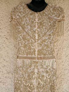 Stunning Gold Fully Embellished Gown