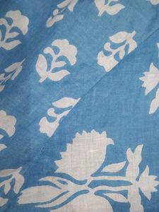 Blue Floral Print Midi  Pant Dress