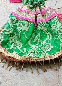 Green & Pink Potli Pouch