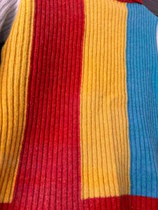 Retro Striped Turtleneck