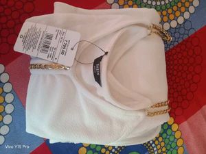 White Cutout Chain Dress