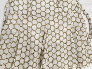 Patterned White Skirt