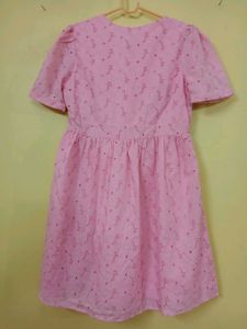 Pink Eyelet Summer Dress