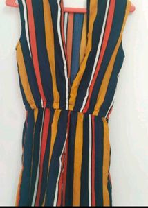 Striped Sleeveless Jumpsuit