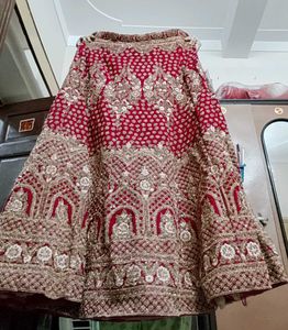 Rose Colour Designer Bridal Lehenga For Wedding