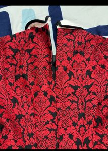 Red &amp; Black Fit &amp; Flare Dress