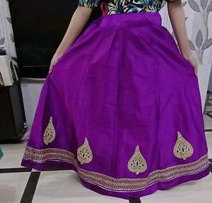 Purple Ethnic Skirt