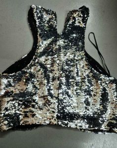 Sparkling Sequin Crop Top