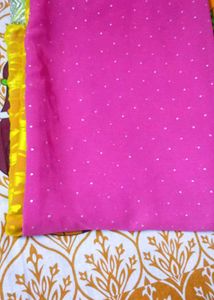 Elegant Pink &amp; Yellow Saree