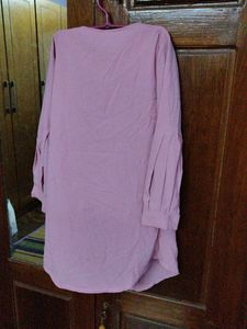 Pink Over Coat Attached Top