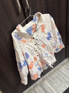 Tie-Dye Button-Up Shirt