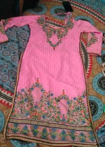 Pink Embroidered Salwar Kameez