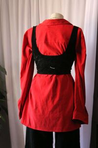Red Oversized Shirt Without Shoulder Belt