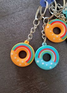 Brand NEW Donut 🍩 Shaped Keyring 11 PC  | Gift