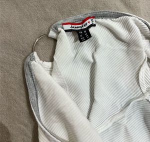 Ribbed White backless Crop Top