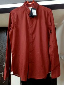 NEW RARE RABBIT LINUX Rust Regular Fit Shirt