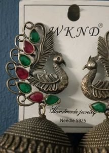 Peacock Jhumka Earrings