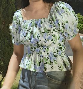 Berrylush Casual Half Sleeve Solid Women Green Top