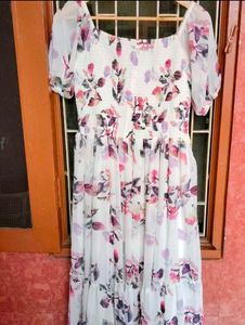 White Floral Gown