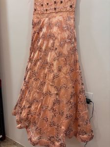 🆕 “Diva” Original Bridal Peach Sequins Gown