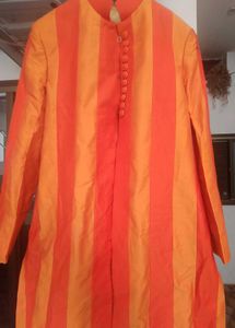 Striped Orange Kurta