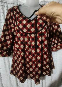 Plaid Pattern Top