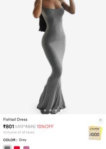 Savana Grey Fistail Dress