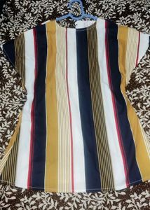 Striped V-Neck Casual Top❤️(New)