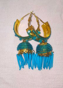 Sky Blue Jhumkas