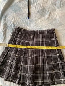 Plaid Pleated Skirt