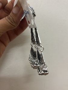 Silver Tone Boho Dangle Earrings