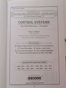 Control Systems SPPU Textbook