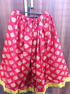 Red &amp; Gold Ethnic Skirt