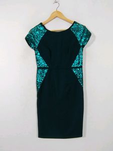Miss Chase Dark Green Dress