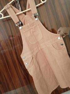Shein Branded Denim Dungree Dress