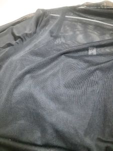 Black Full Sleeves Mesh Top
