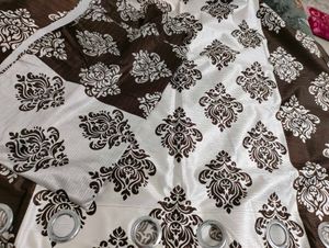 02 set of 5 feet Patterned Curtains