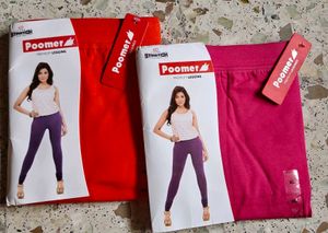 Premium Poomer Leggings- Orange And Pink