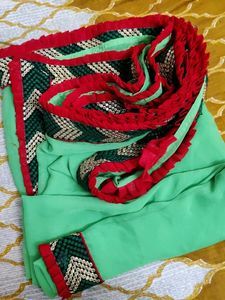 Mint Green Embellished Saree