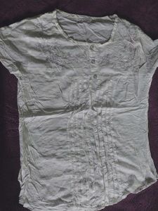 Embroidered White Top
