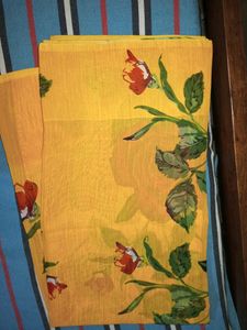 New Beautiful Yellow Saree With Fall And Pico.