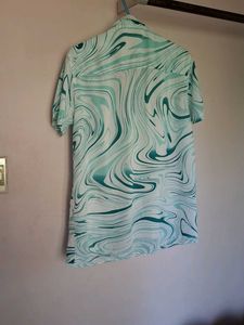 Patterned Button-Down Shirt