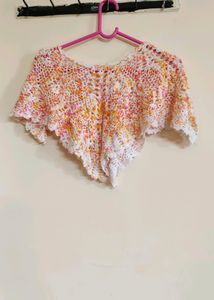 White Cute Handmade Cape