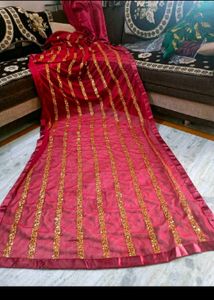 Red Valentine day spacail saree