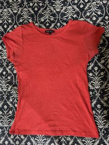Chemistry-women Solid Ribbed T-shirt Size-small