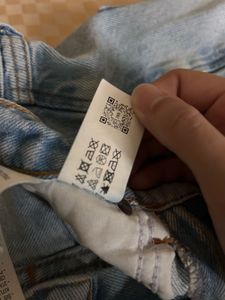 Zara High Rise Light Blue Mom Fit Jeans