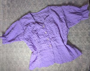 Cute Purple Peplum Top