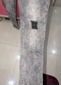 Acid Wash Gray Jeans