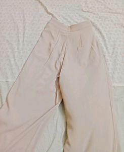 Beige Wide Leg Pants Korean Style